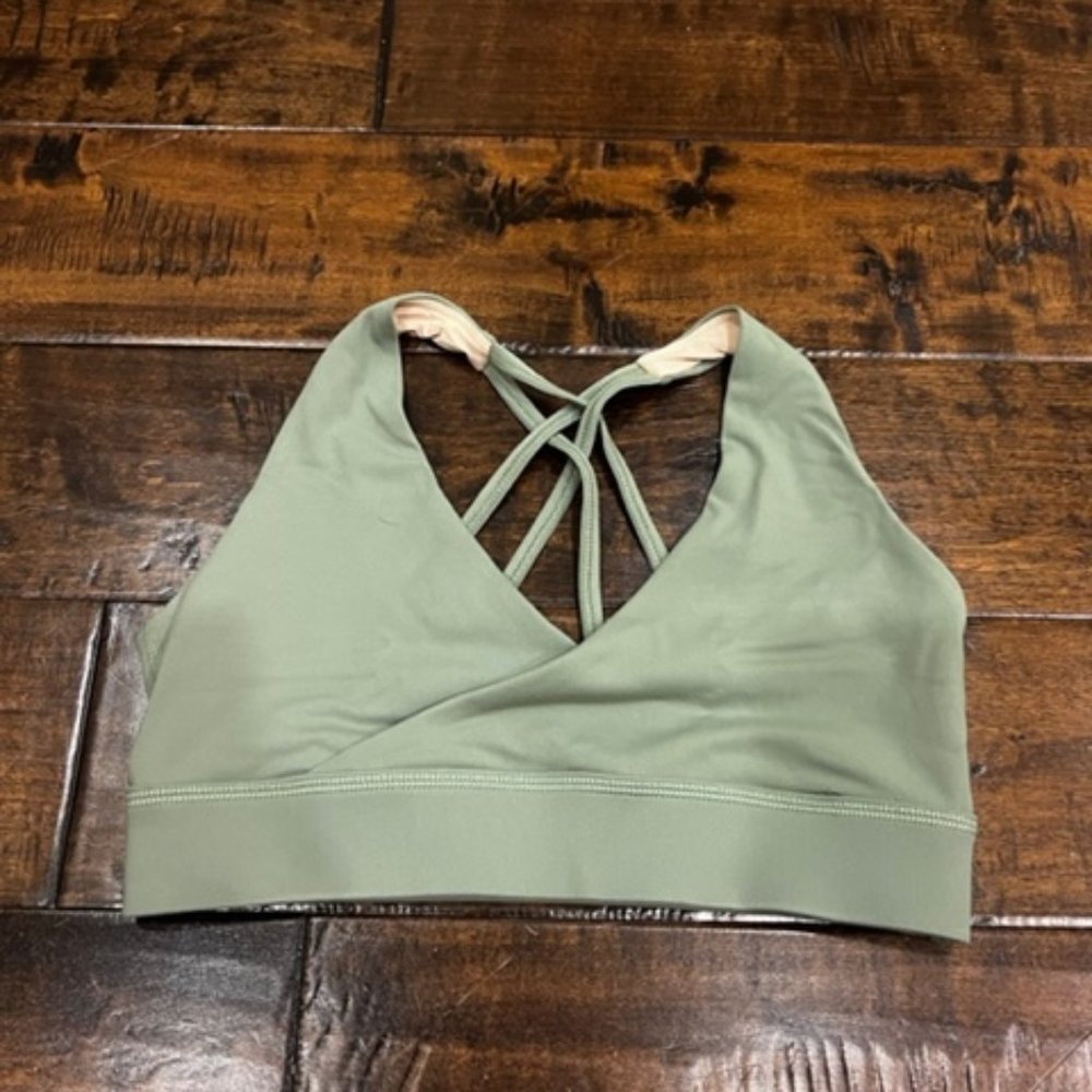 Army Green Sports Bra